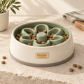BIXZUV SlowBloom Ceramic Slow Feeder Bowl